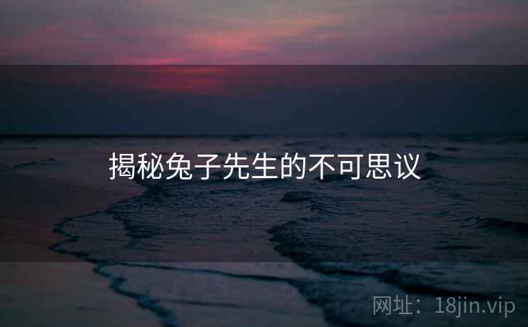 揭秘兔子先生的不可思议 揭秘兔子先生的不可思议
